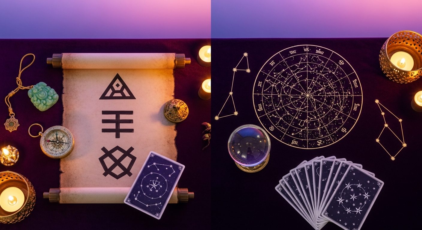 算命学と四柱推命・西洋占星術の違いを徹底比較